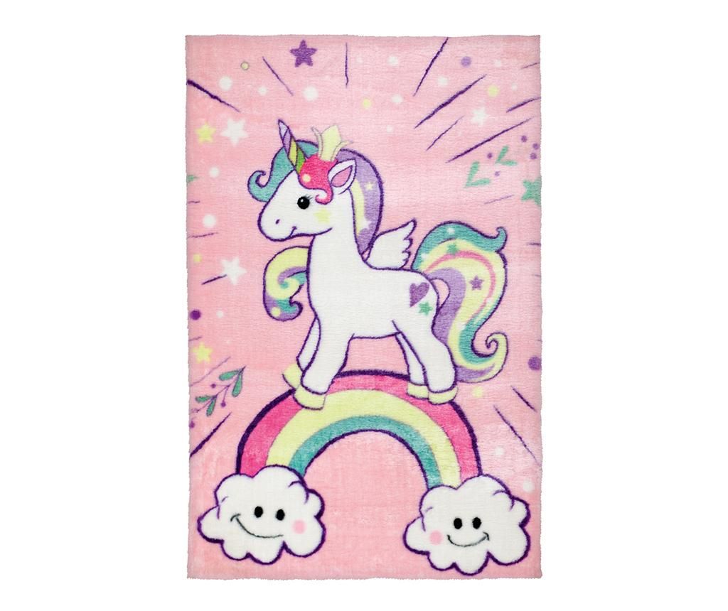 Covor Obsession, Over The Unicorn Rainbow, 90×130 cm, bumbac – Obsession, Roz Obsession pret redus