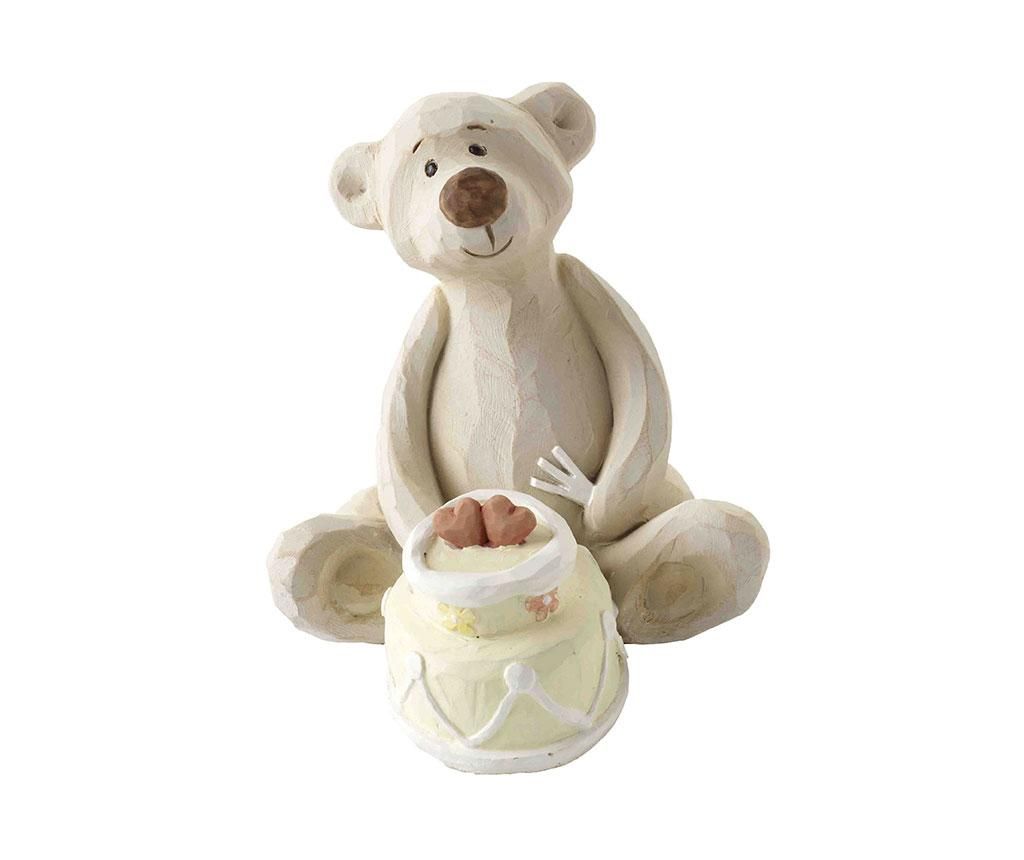 Decoratiune Sitting Bear and Cake