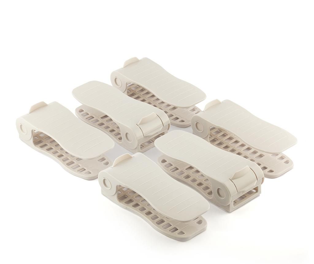 Set 6 suporturi pentru pantofi InnovaGoods Rack Adjustable – InnovaGoods, Crem InnovaGoods