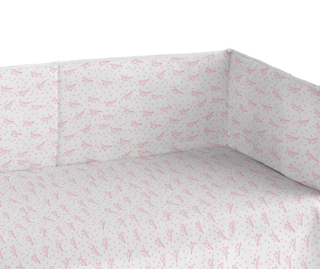 Protectie pentru patut Paper Dreams Coral 40x180 cm