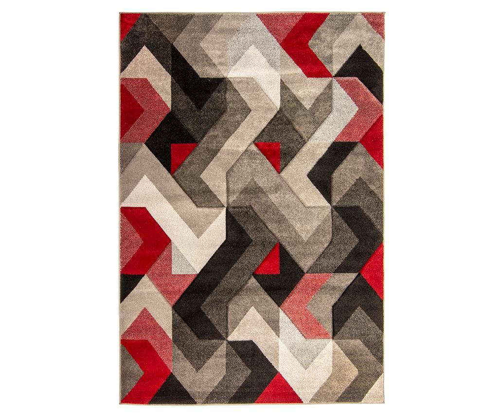Covor Aurora Grey & Red 120x170 cm - Flair Rugs, Gri & Argintiu