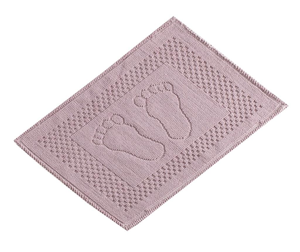 Covoras de baie Alessia, Feet Dusty Rose, fibre acrilice antibacteriene, 50×70 cm, roz – Alessia, Roz Alessia