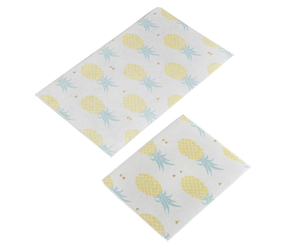 Set 2 covorase de baie Pineapples