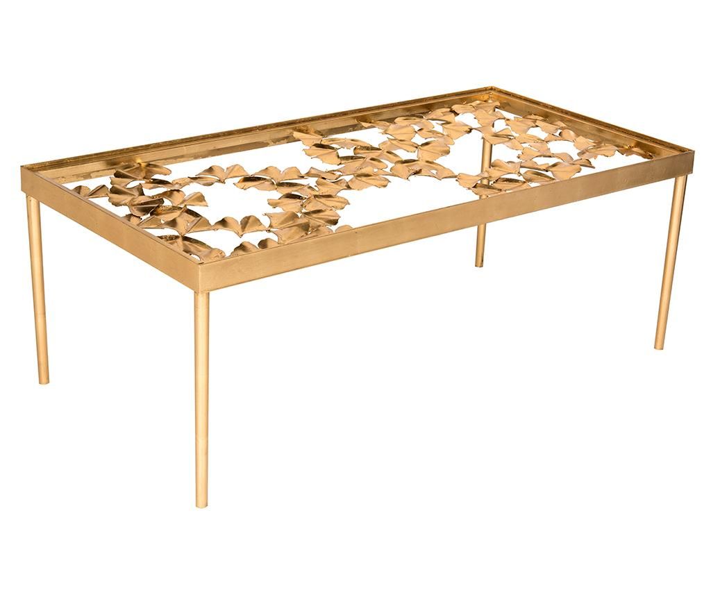 Masuta de cafea Safavieh, Mirielle Leaf Desk, fier, 121x60x45 cm - Safavieh, Galben & Auriu