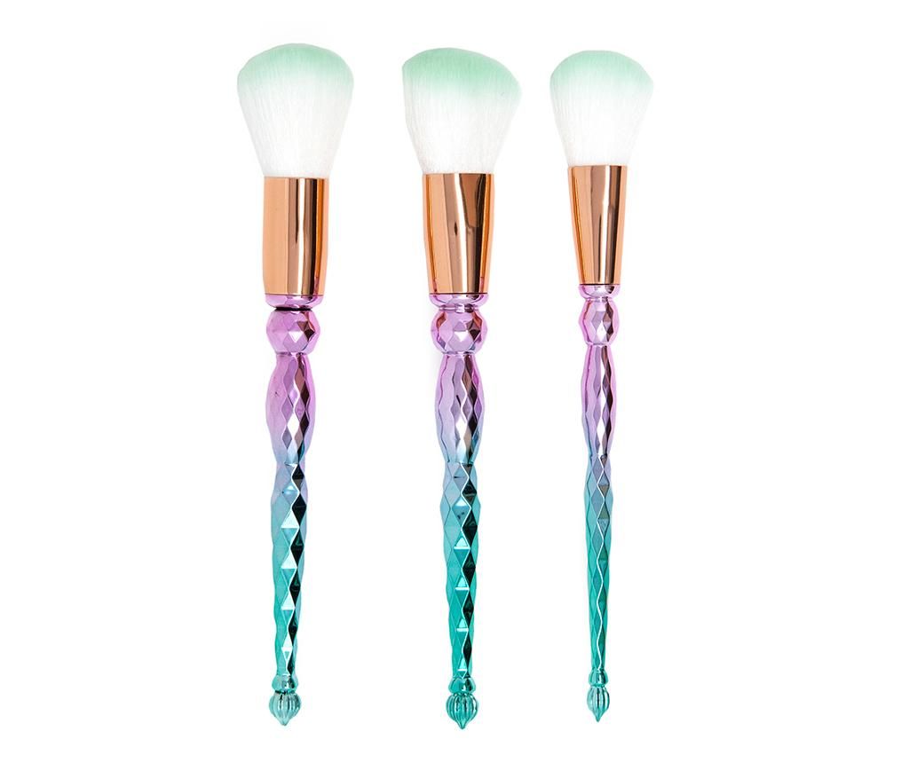 Set 3 pensule pentru machiaj Royal Scepter - Zoe Ayla, Multicolor