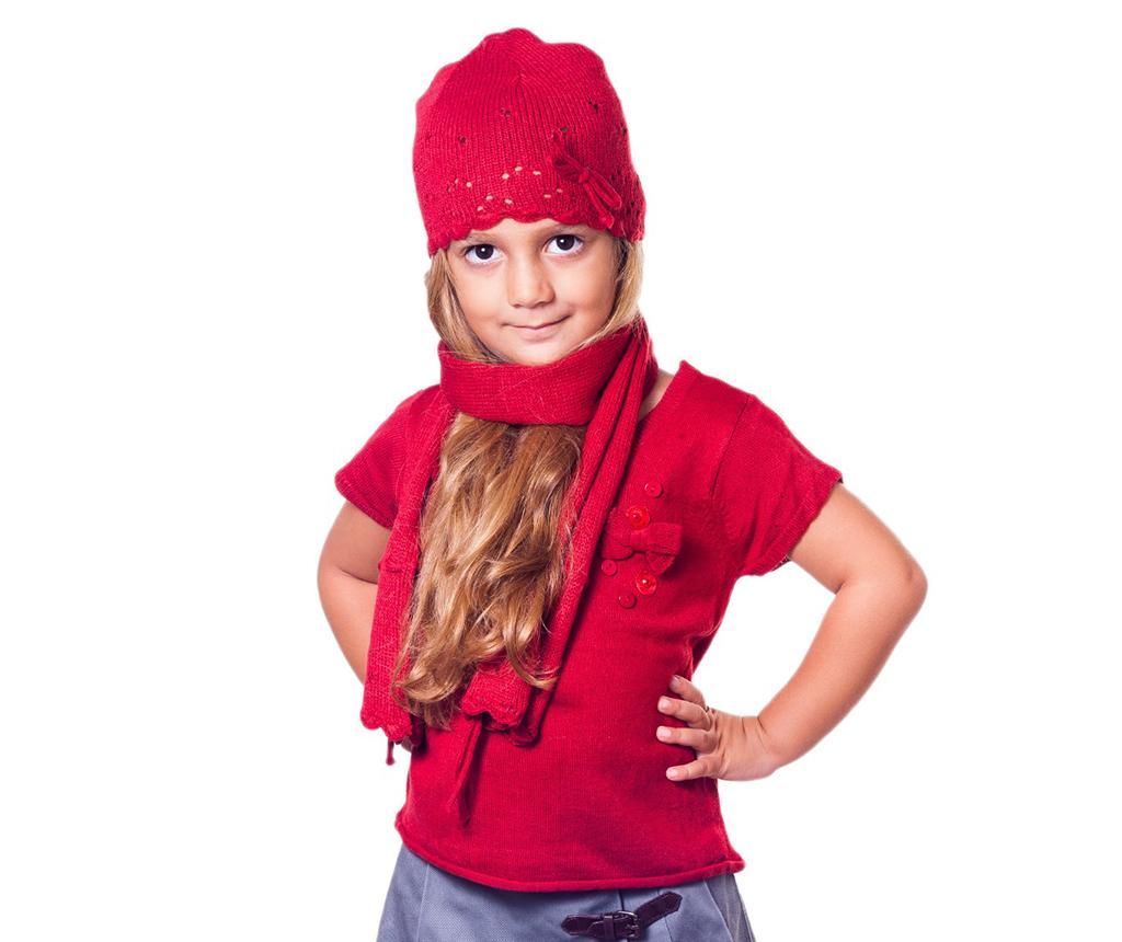 Set haine pentru copii 3 piese Brily Red 7-8 ani - Bani Kids, Rosu