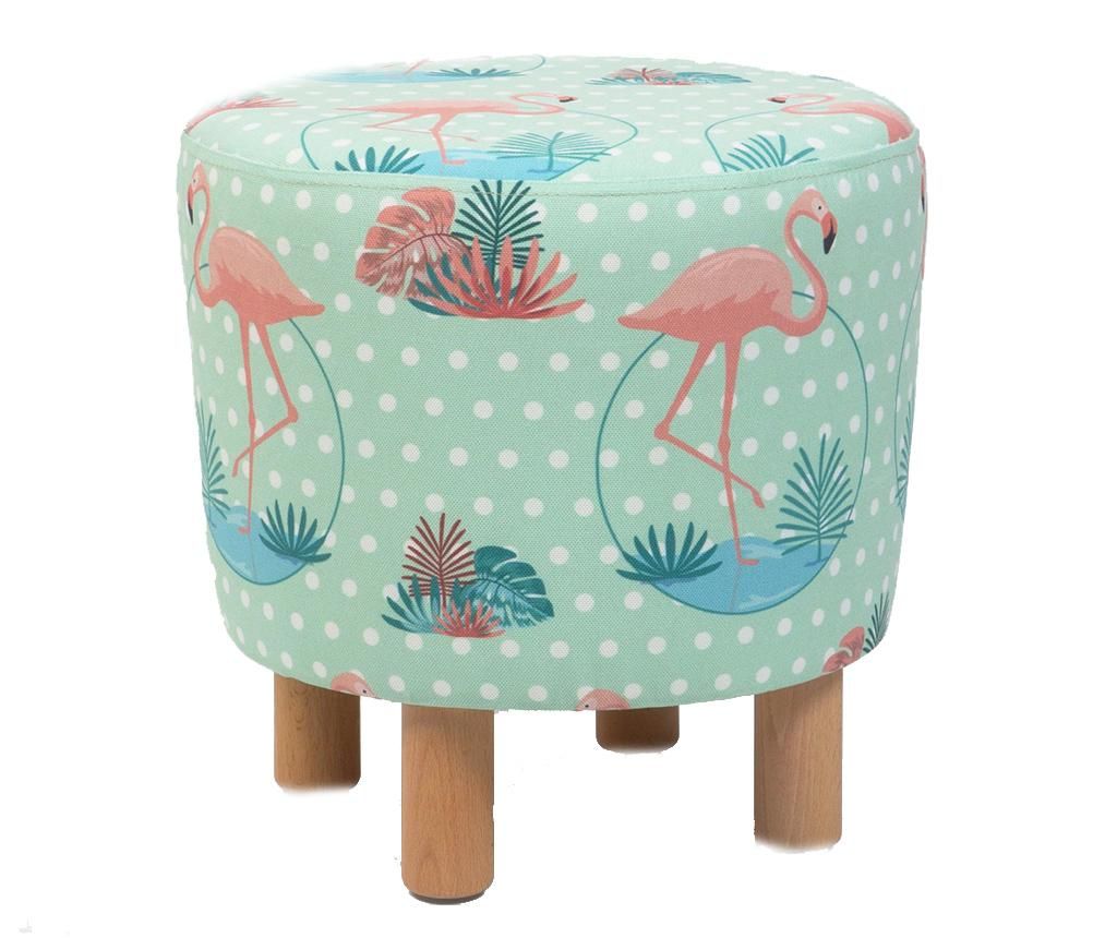 Taburet Homitis, Cono Round Flamingo, 40x40x41 cm - Homitis, Albastru,Roz