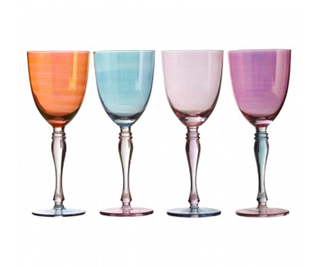 Set 4 pahare pentru vin Aurora Pastel 342 ml – Premier, Multicolor Premier