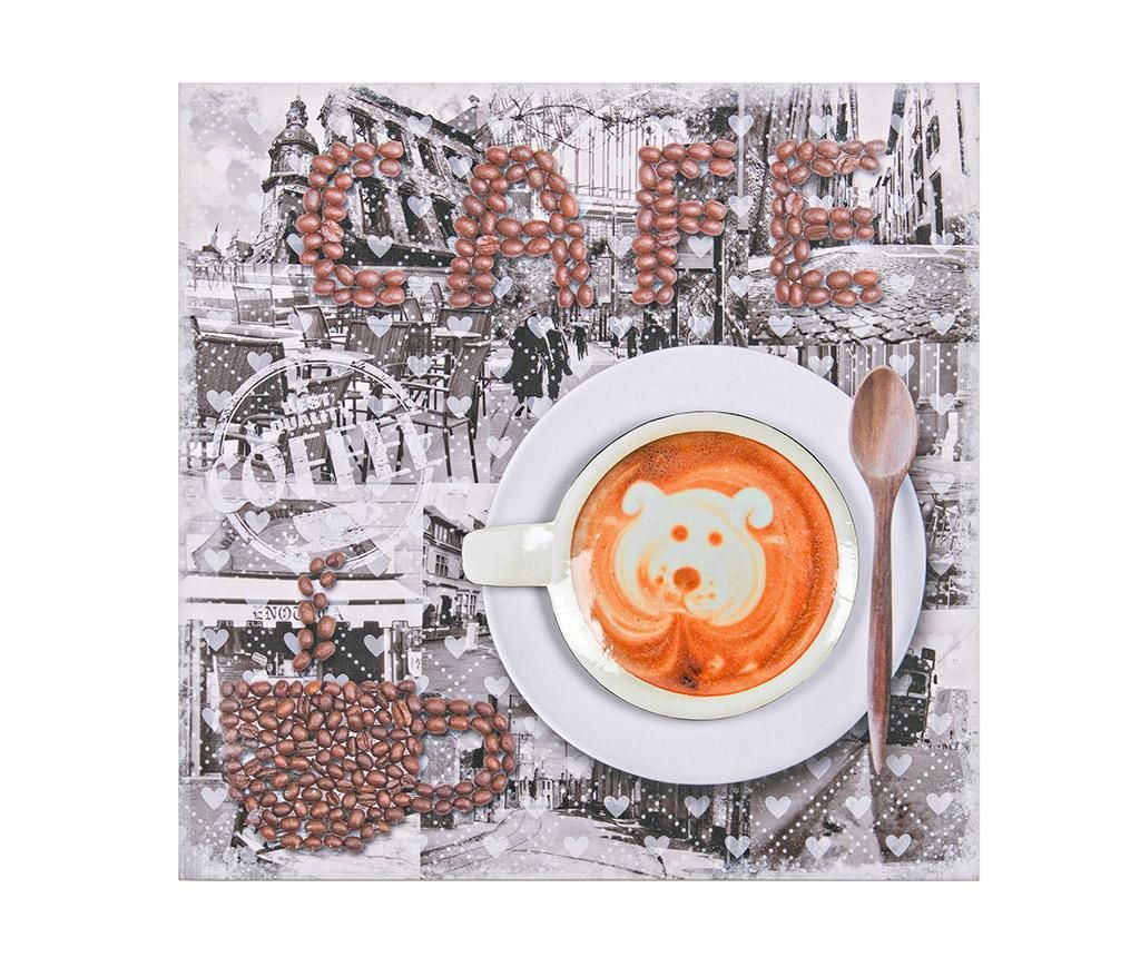 Tablou Bear Cafe 40x40 cm