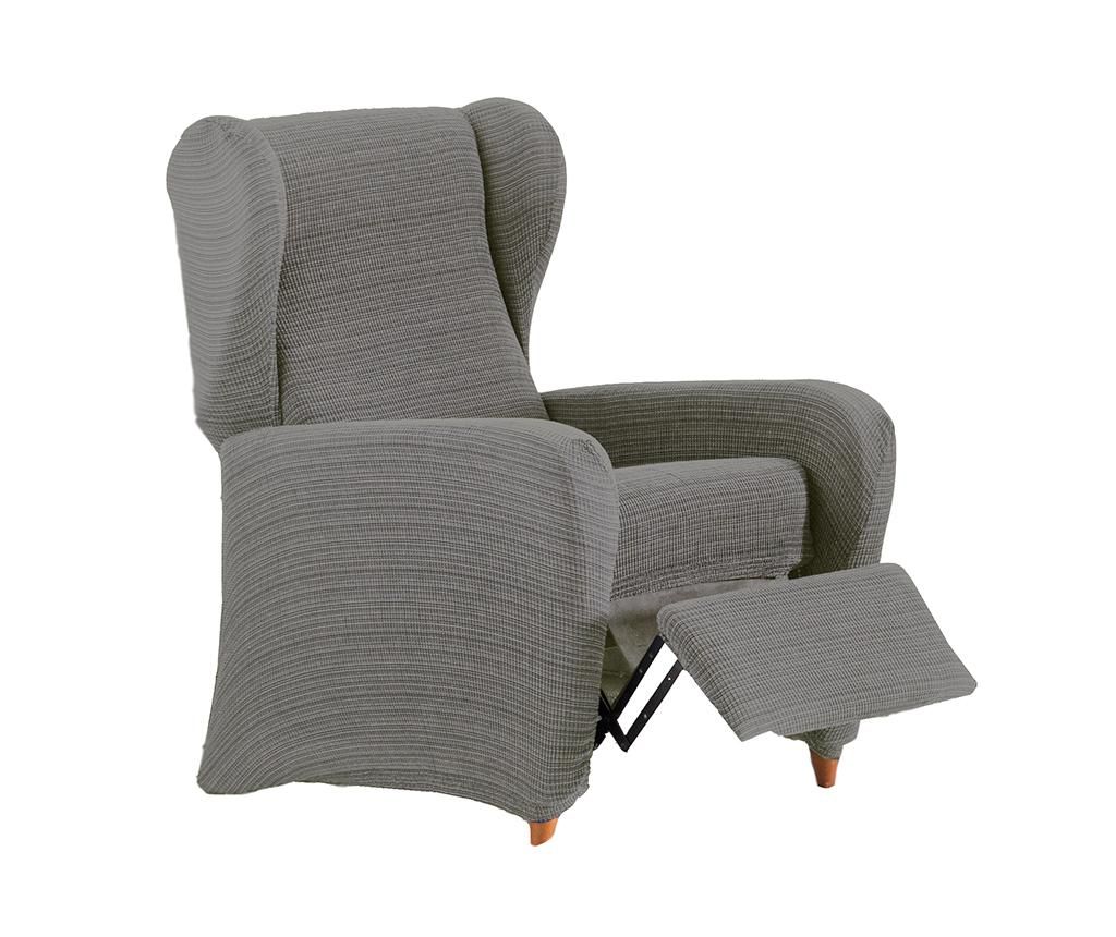 Husa elastica pentru fotoliu cu recliner Aquiles Relax Grey 60-90 cm