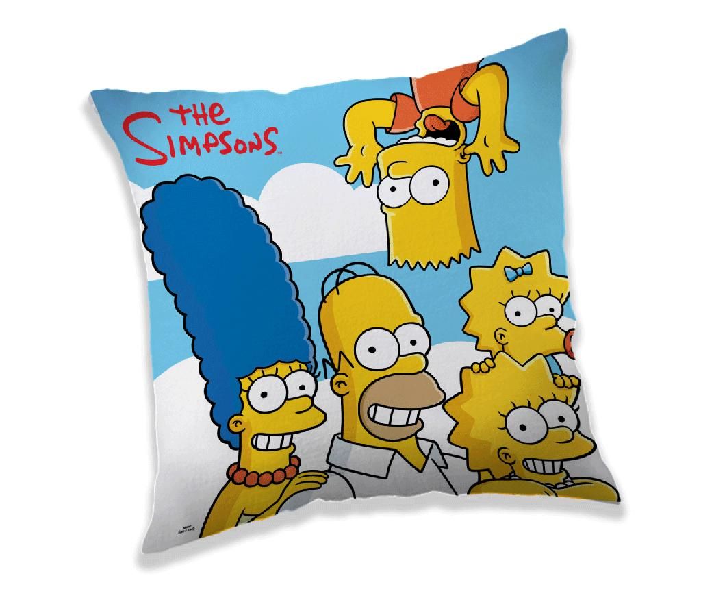 Perna decorativa The Simpsons, The Simpsons, microfibra din poliester, 40×40 cm – The Simpsons, Multicolor The Simpsons imagine 2022