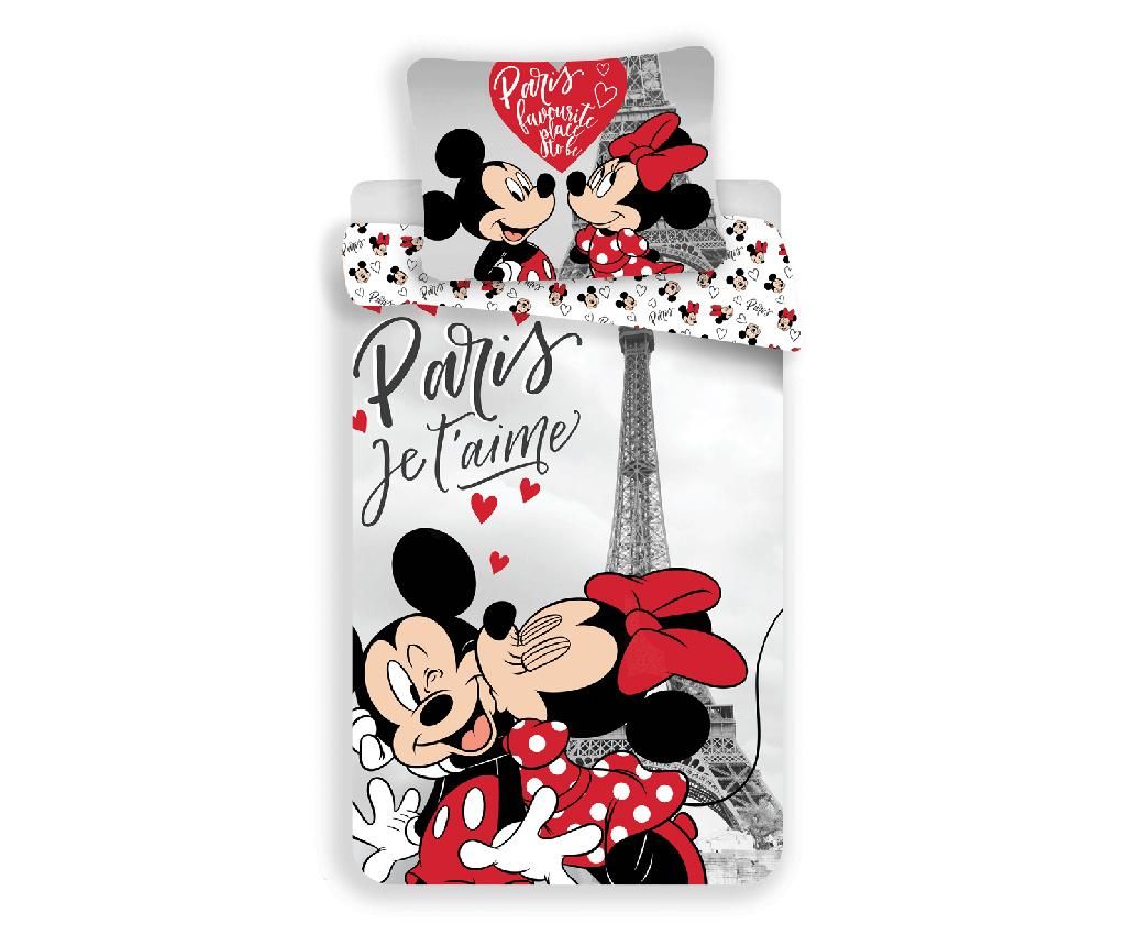 Set de pat Single Ranforce Minnie In Paris – Minnie Mouse by Disney, Multicolor Minnie Mouse by Disney