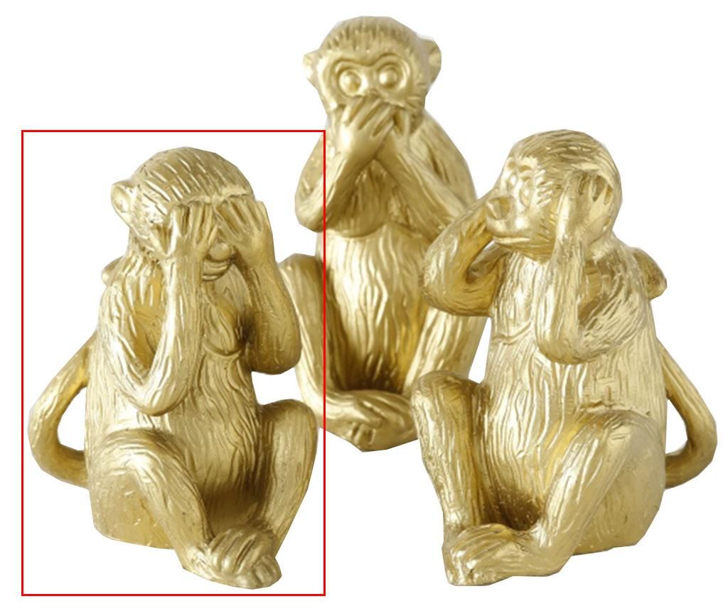 Decoratiune Gold No See Monkey