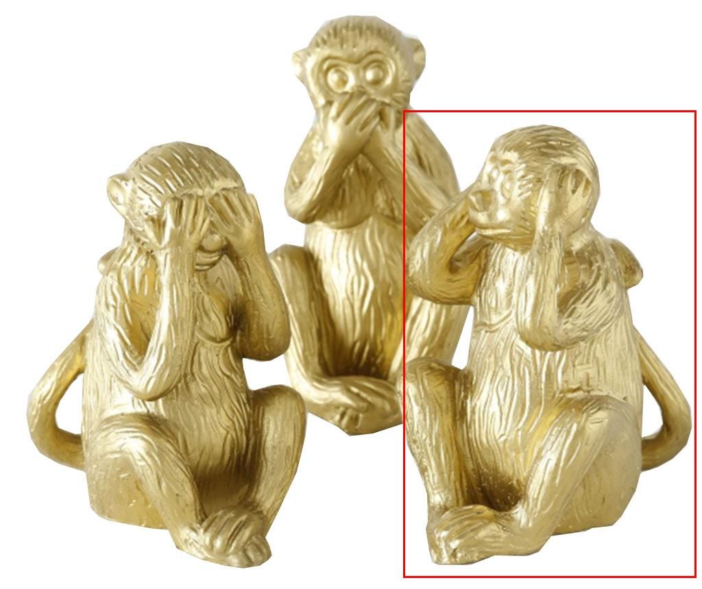 Decoratiune Gold No Hear Monkey