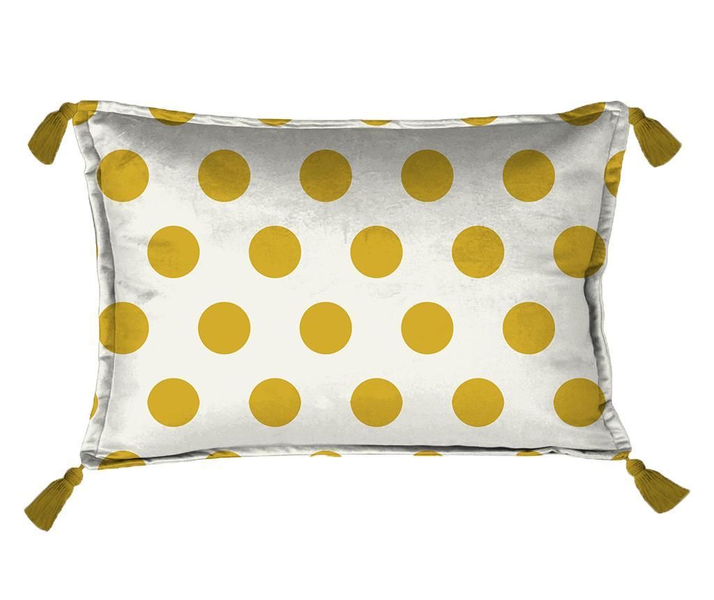 Perna decorativa Golden Dots 35x50 cm - Really Nice Things, Alb