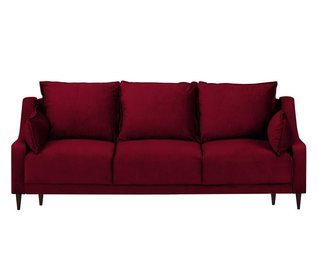 Canapea extensibila 3 locuri Mazzini Sofas, Freesia Red, 215x94x90 cm - Mazzini Sofas, Rosu