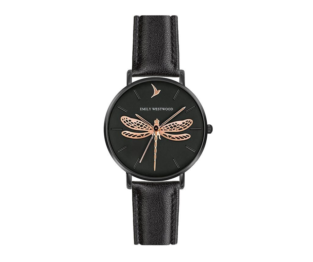 Ceas de mana dama Emily Westwood Dragonfly Gold Black - Emily Westwood, Galben & Auriu,Negru