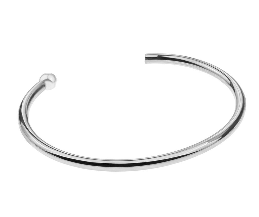 Bratara Single Ball Cuff Silver - Emily Westwood, Gri & Argintiu