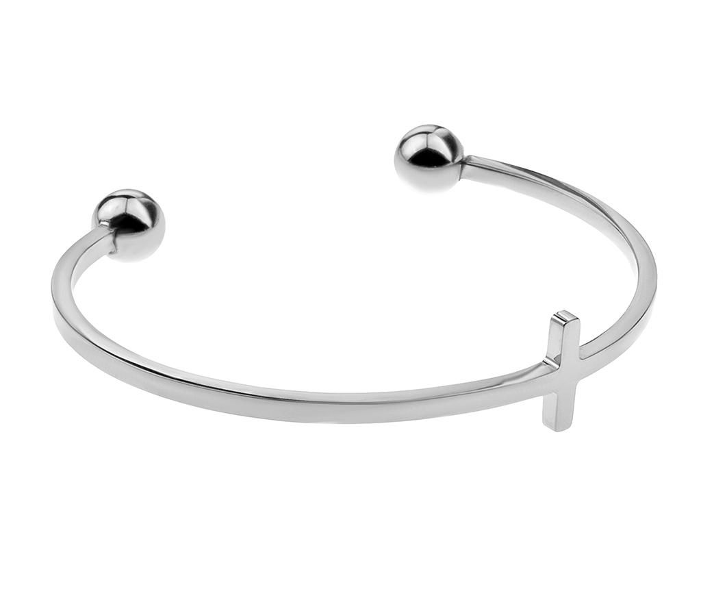 Bratara Stripe Cuff Silver - Emily Westwood, Gri & Argintiu