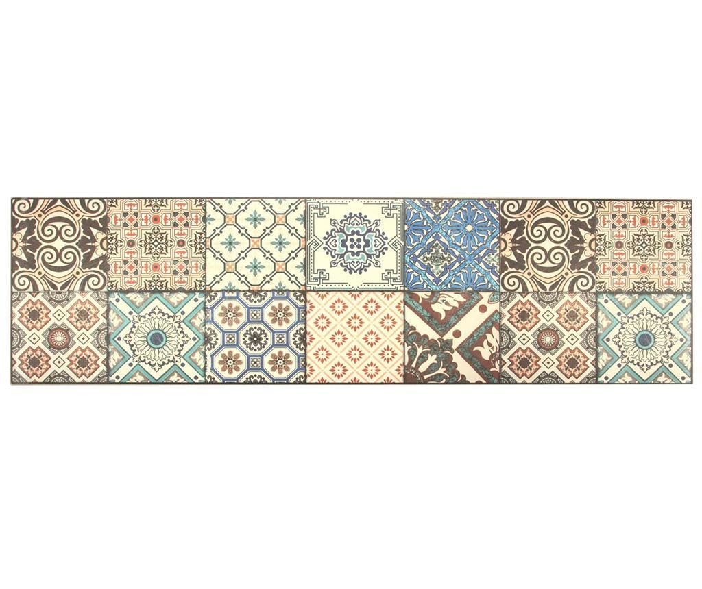 Linoleum Vista Eclectic Tiles 50x120 cm - Viva, Multicolor