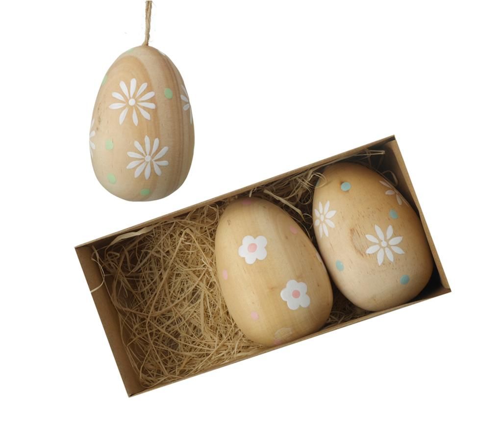 Set 3 decoratiuni suspendabile Flower Egg