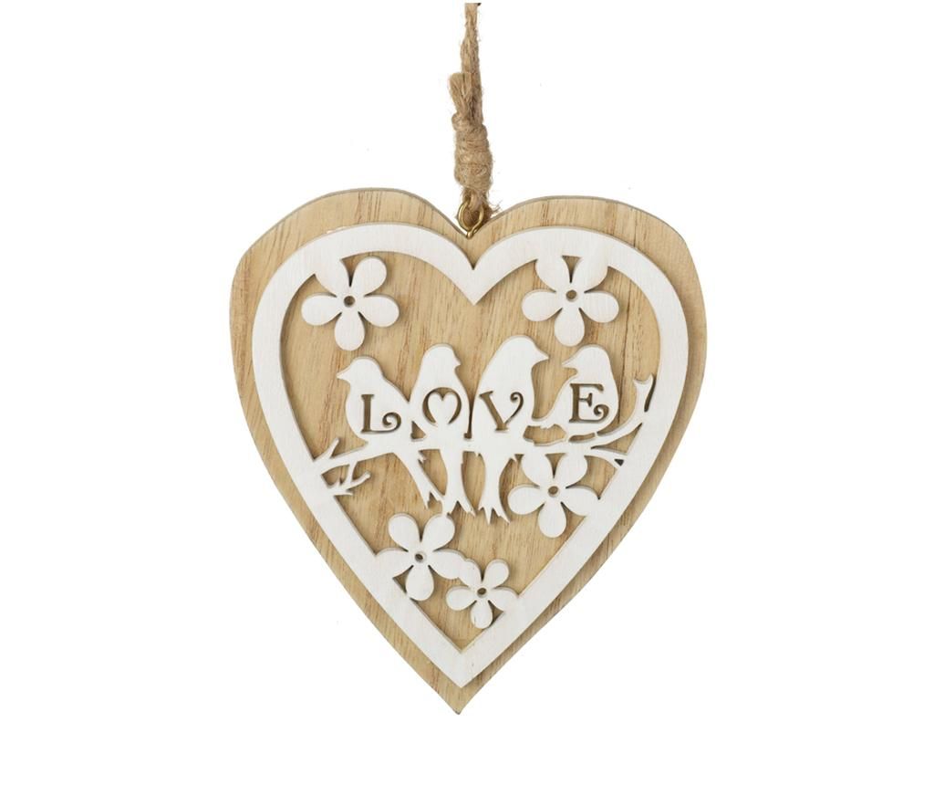 Decoratiune suspendabila Wooden Heart