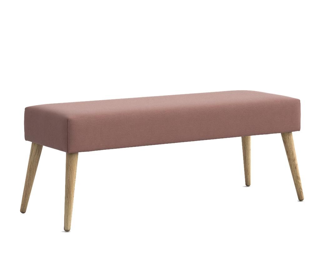 Bancheta Optisofa, Clara Melva Pink, 112x40x45 cm - Optisofa, Roz