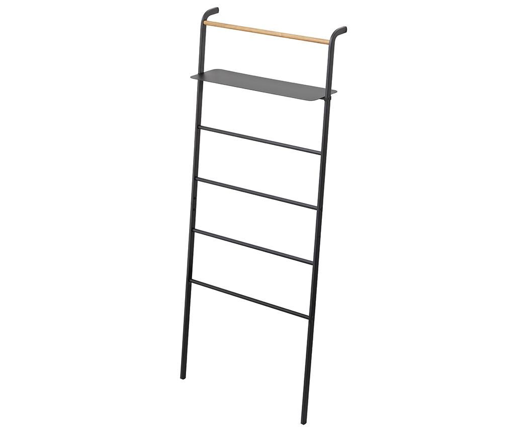 Etajera pentru baie Tower Ladder Black - Yamazaki, Negru