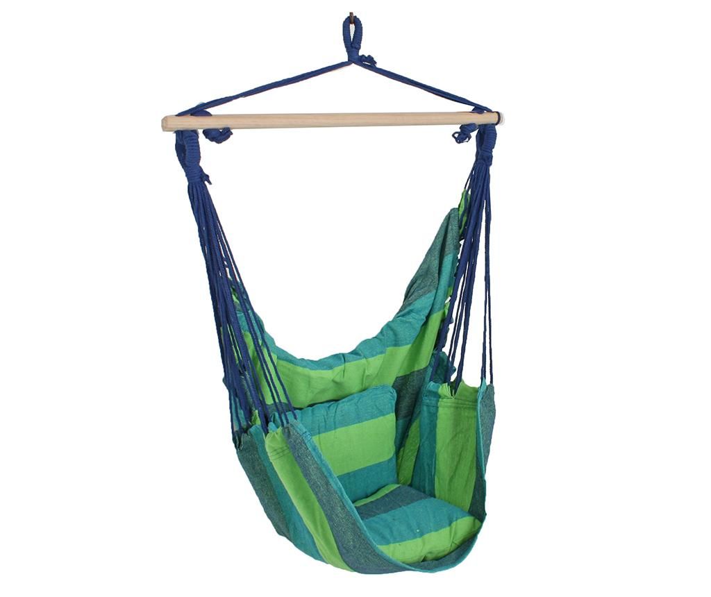 Hamac tip scaun Tobago Blue Green - Garden Pleasure, Albastru,Verde