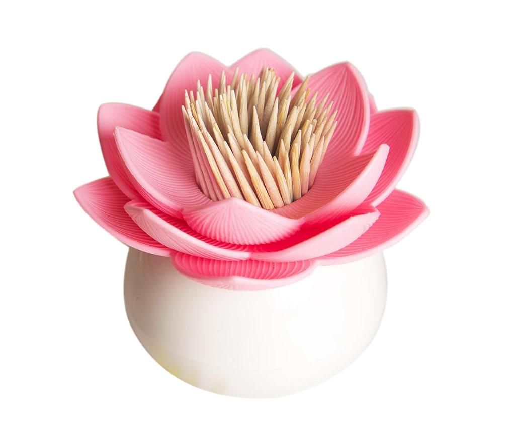 Suport pentru scobitori Lotus White Pink – Qualy, Alb Qualy imagine 2022