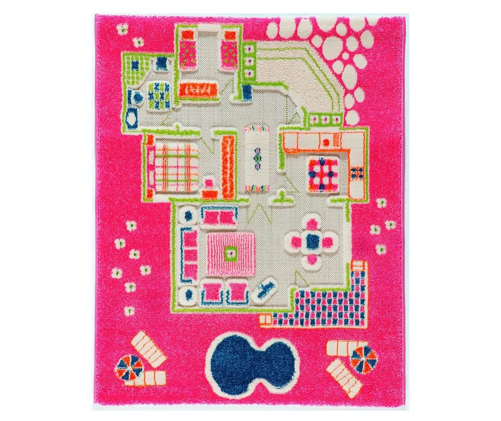 Covor de joaca Playhouse Pink 80x100 cm