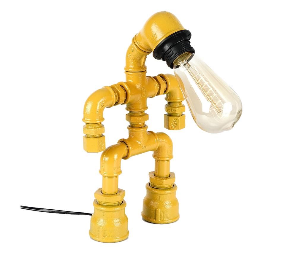 Veioza Evila Originals, Pipe Stand Yellow, fier, 20x7x30 cm - Evila Originals, Galben & Auriu