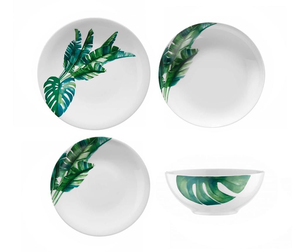 Set de masa 24 piese Palm Oasis - Kütahya Porselen, Verde imagine