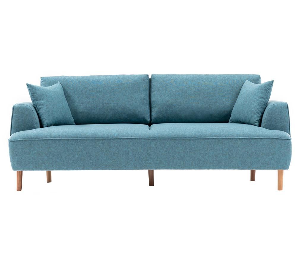 Canapea 3 locuri Balcab Home, Felix Extra Soft Turquoise, 230x98x90 cm - Balcab Home, Albastru