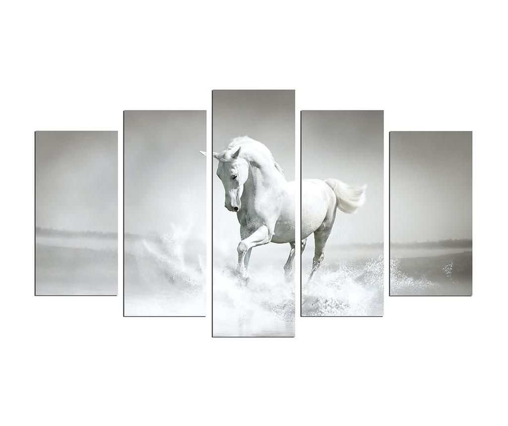 Set 5 tablouri White Horse – Charm Charm imagine 2022