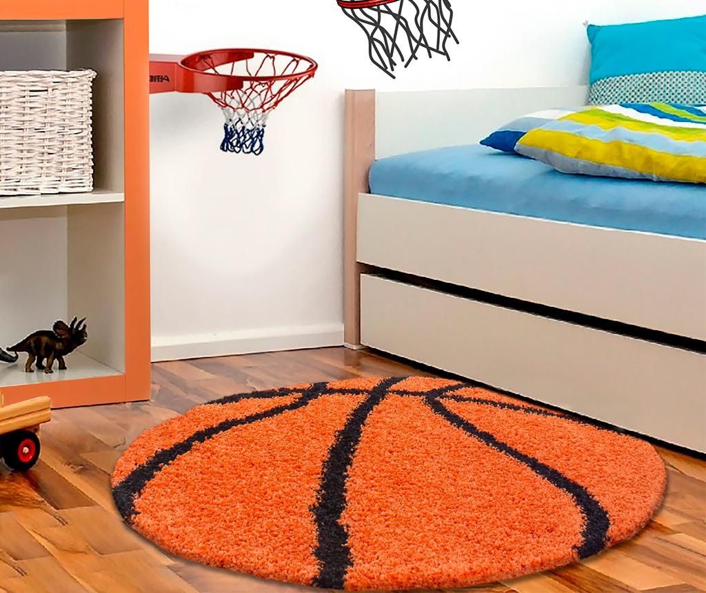 Covor Ayyildiz Carpet, Fun Round Orange, 100 cm, polipropilena, portocaliu - Ayyildiz Carpet, Portocaliu - 1