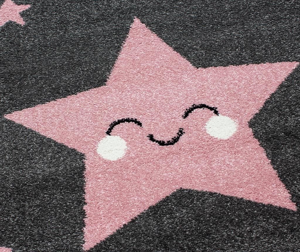 Covor Ayyildiz Carpet, Night Stars Round Pink, 120 cm, polipropilena fixata termic, roz - Ayyildiz Carpet, Roz - 2