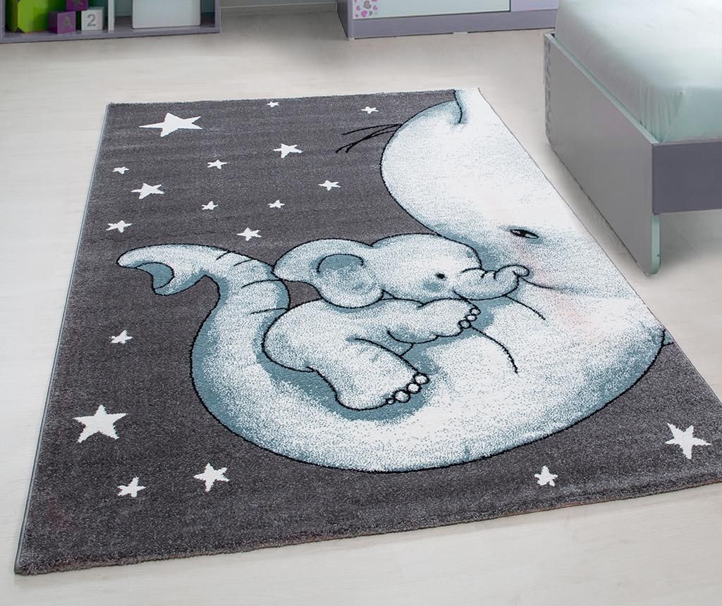 Covor Ayyildiz Carpet, Baby Elephant Blue, 160x230 cm, albastru - Ayyildiz Carpet, Albastru - 2