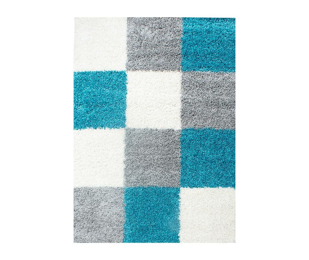 Covor Ayyildiz Carpet, Life Squares Turquoise, 200×290 cm, albastru turcoaz – Ayyildiz Carpet, Albastru Ayyildiz Carpet