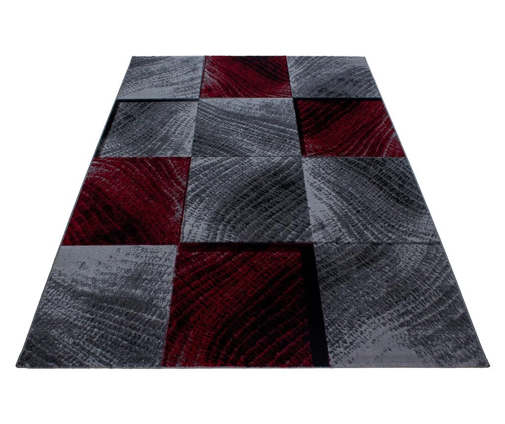 Covor Ayyildiz Carpet, Plus Waved Squares Red, 160x230 cm, polipropilena, rosu - Ayyildiz Carpet, Rosu