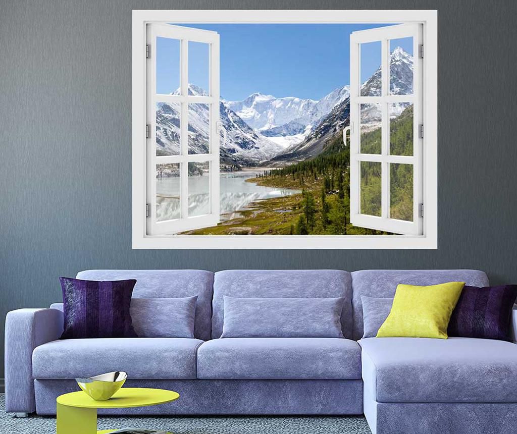 Sticker 3D Window Russia Mountain - BeeStick, Multicolor