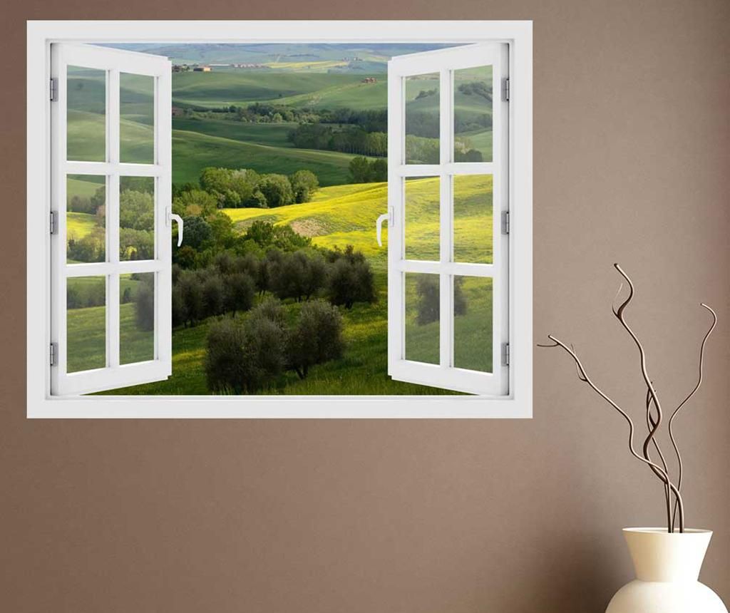 Sticker 3D Window Italy Toscana - BeeStick, Multicolor