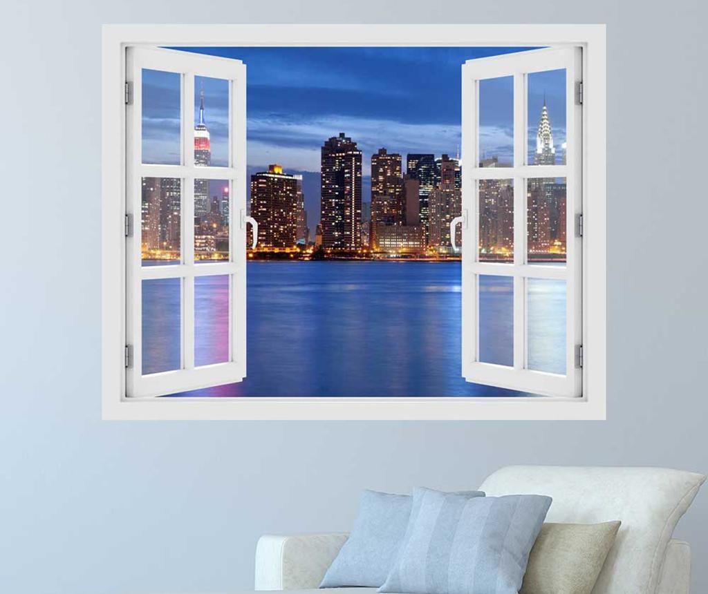 Sticker 3D Window Manhattan Skyline – BeeStick, Multicolor BeeStick imagine 2022