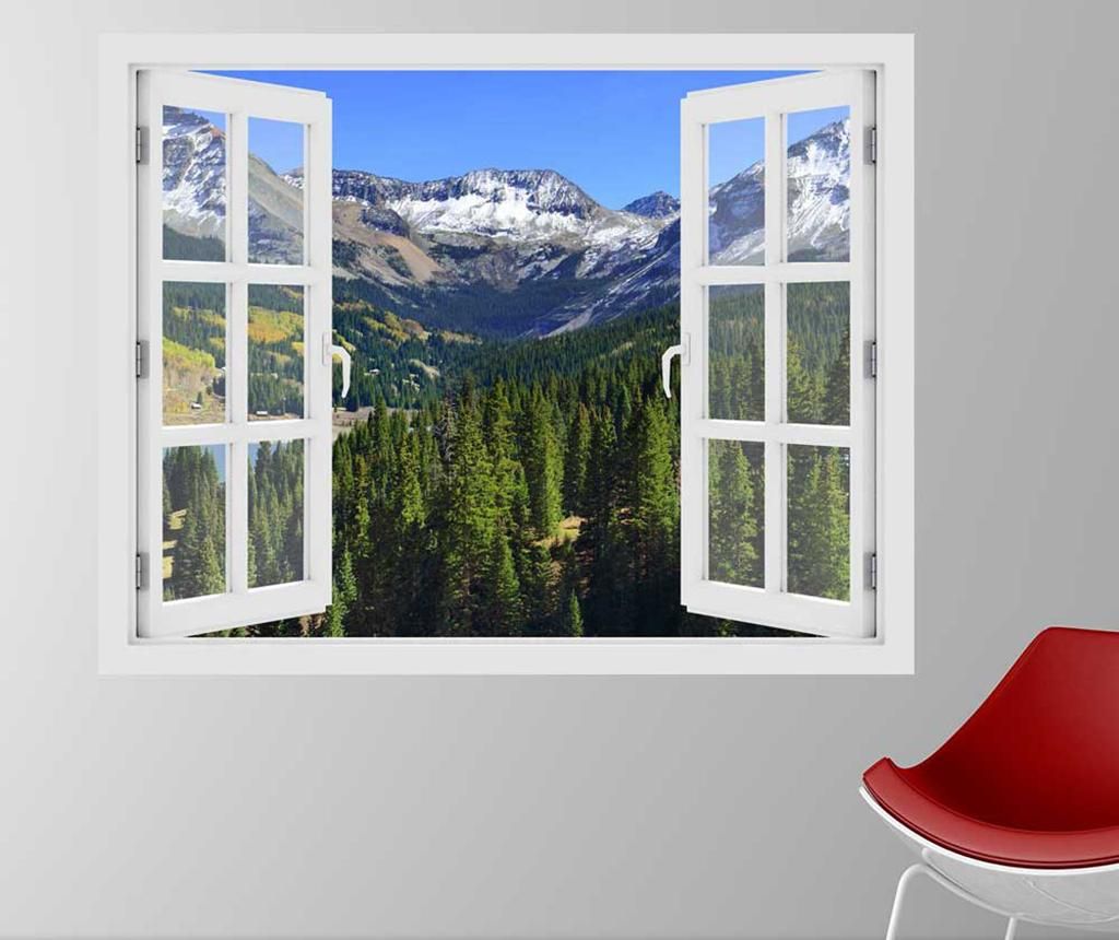 Sticker 3D Window Colorado Mountains Autumn - BeeStick, Multicolor