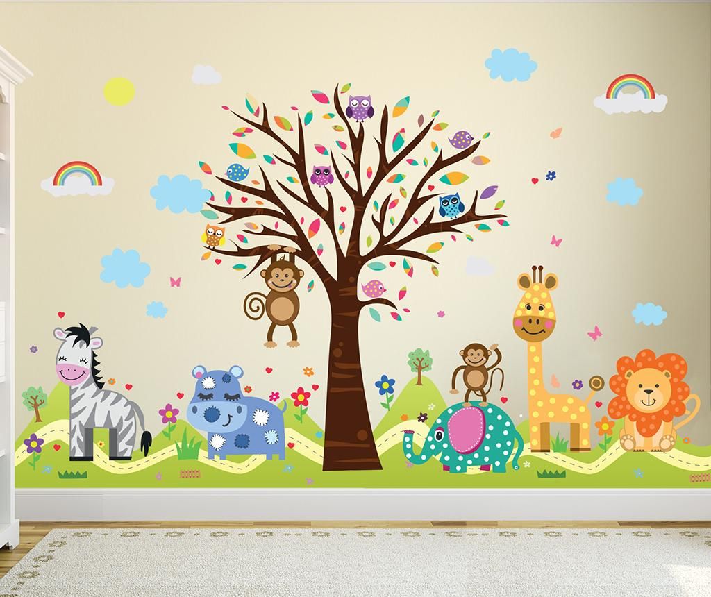 Sticker Happy London Zoo Hills – Wallplus, Multicolor vivre.ro imagine 2022