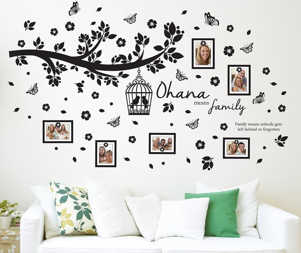 Sticker Family Tree Photo - Wallplus, Negru