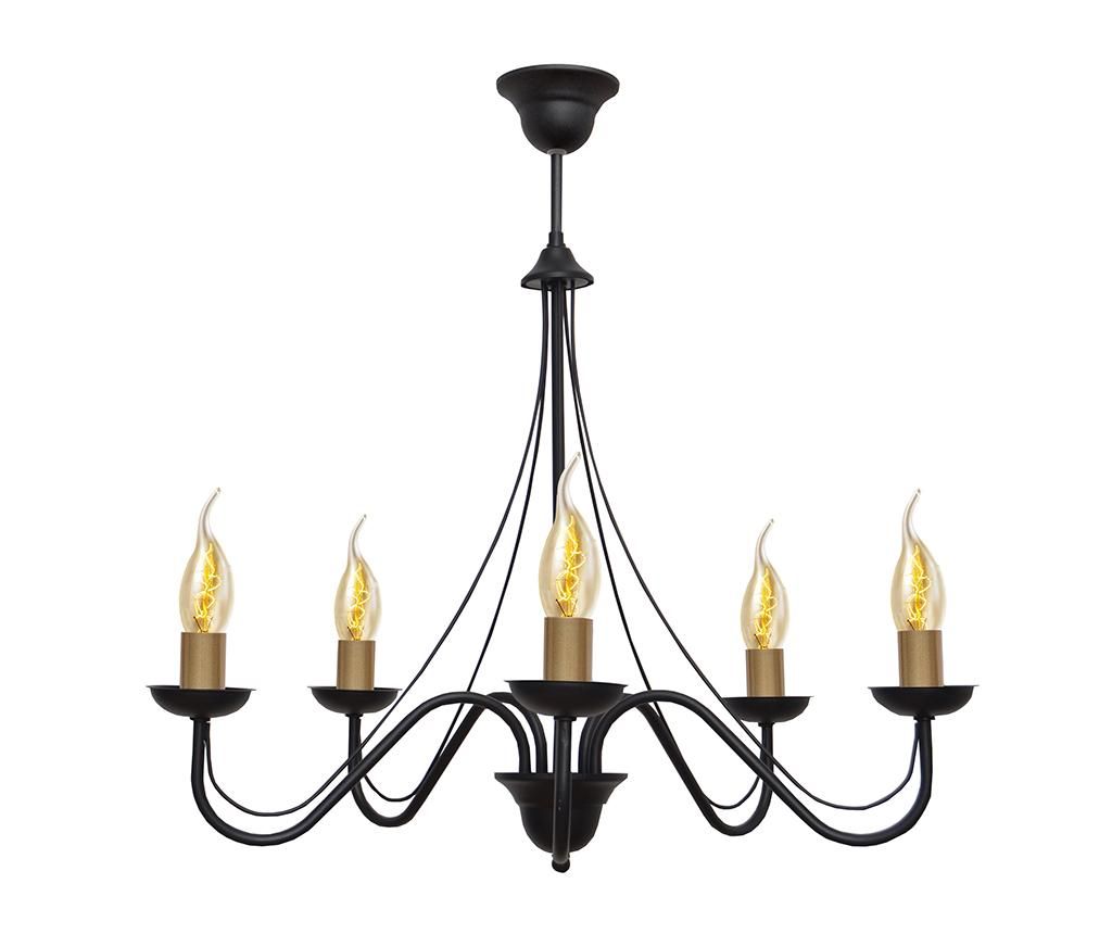 Candelabru Malbo Black Gold Five - Helam, Galben & Auriu,Negru