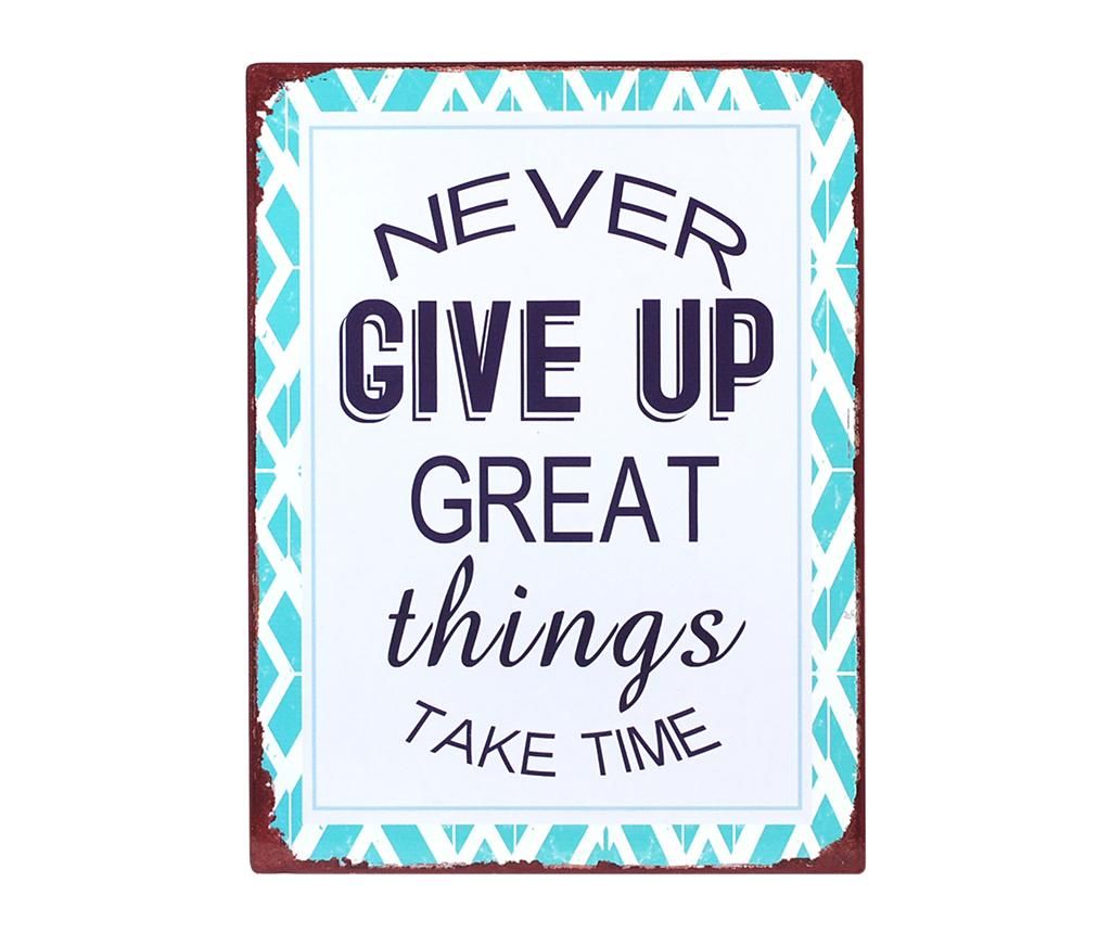 Decoratiune de perete Never Give Up - Signes Grimalt, Multicolor