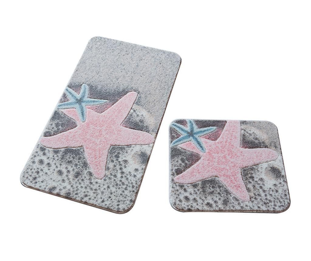 Set 2 covorase de baie Starfish Pink