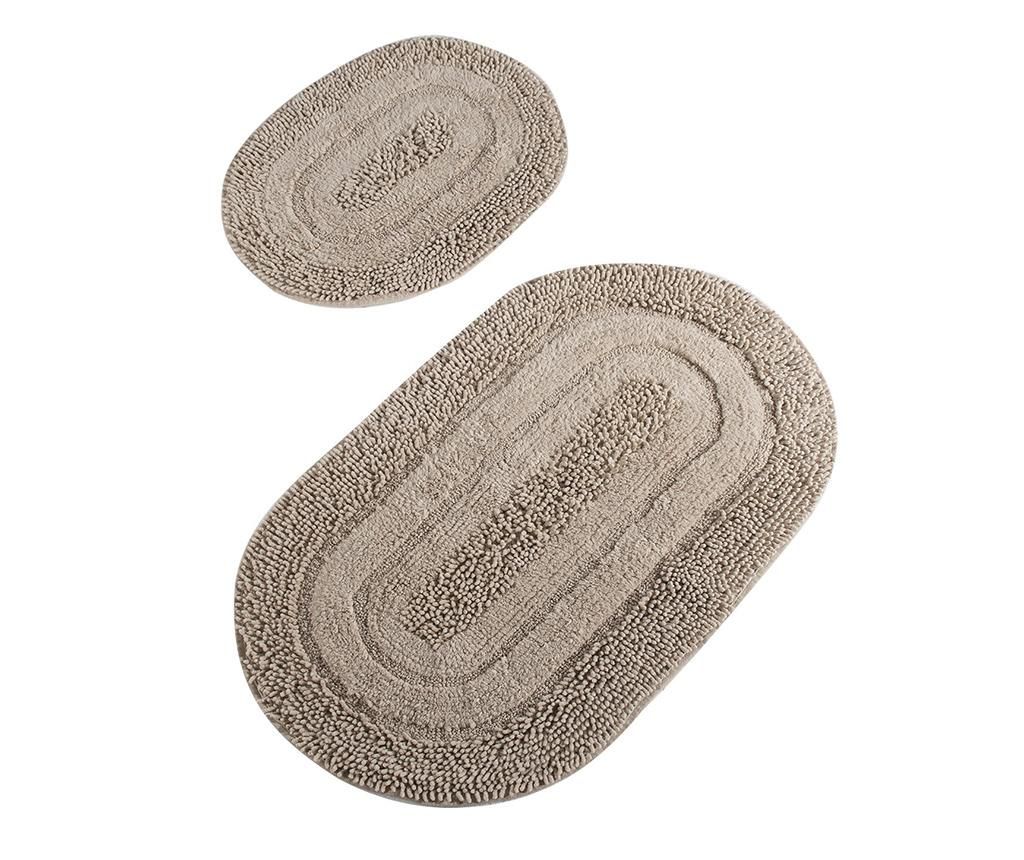 Set 2 covorase de baie Macaroni Beige